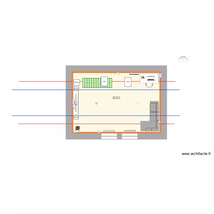 plan maison, ETAGE. Plan de 