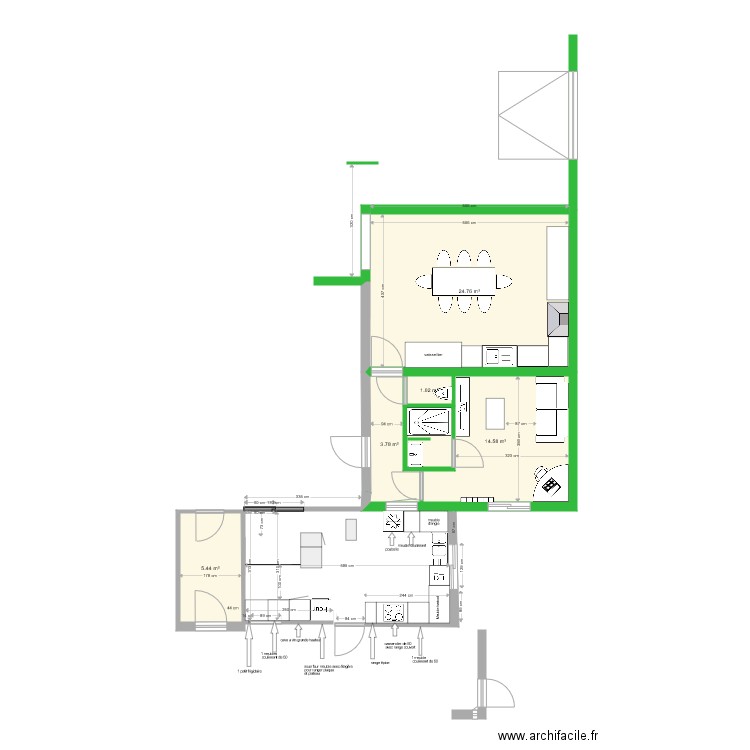 EXTENSION CARO. Plan de 0 pièce et 0 m2