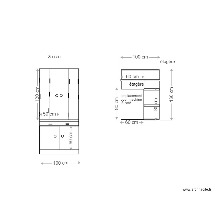 MEUBLE DE CUISINE CAFE petit. Plan de 0 pièce et 0 m2