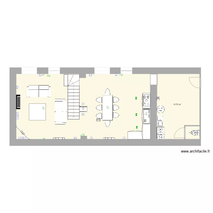 Long&egrave;re GUYNEMER Rez de Chauss&eacute;e ELEC. Plan de 