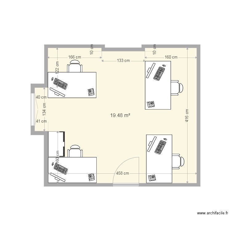 bureau méthode. Plan de 0 pièce et 0 m2