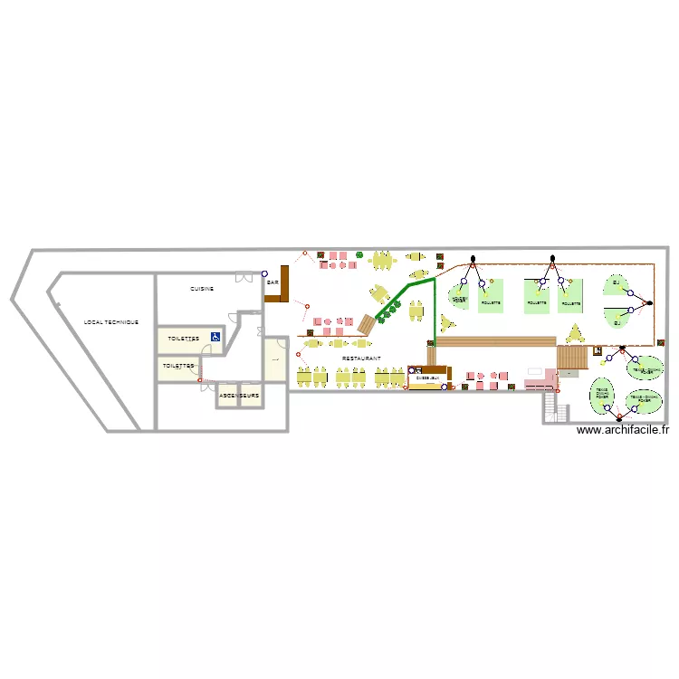 Toit terrasse au 20 Juillet 2018 . Plan de 