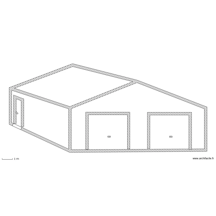 garage bois. Plan de 