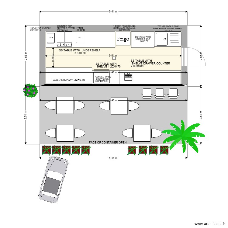 food shop ouverture basse01. Plan de 0 pièce et 0 m2