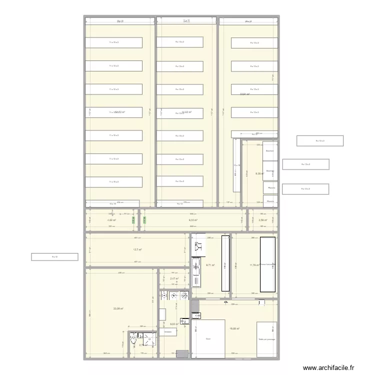fromagerie v8. Plan de 