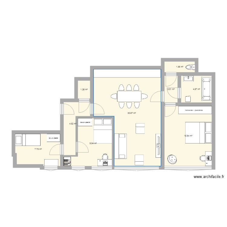 Appartement Full v3. Plan de 0 pièce et 0 m2