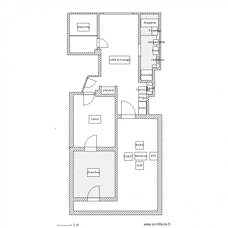 Appart Romain_Projet terrasse   extension. Plan de 0 pièce et 0 m2