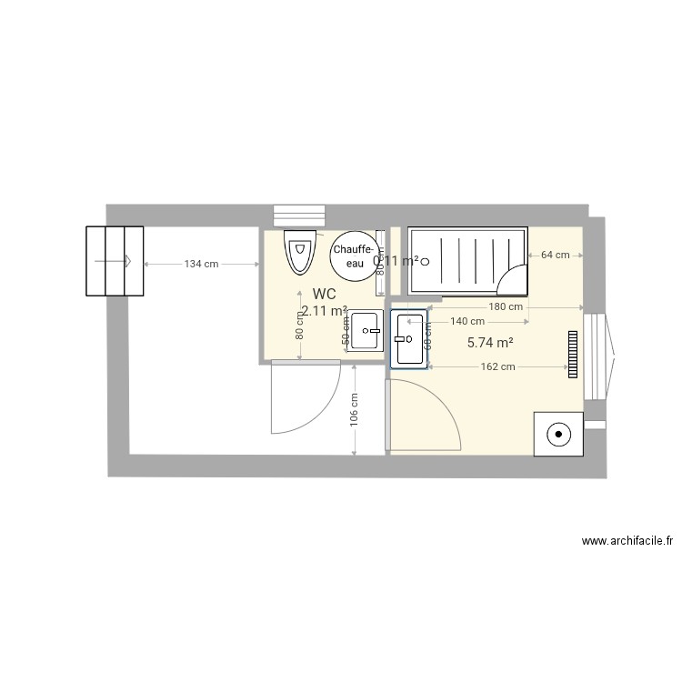 SdB Nadège BUGAREL V6. Plan de 0 pièce et 0 m2