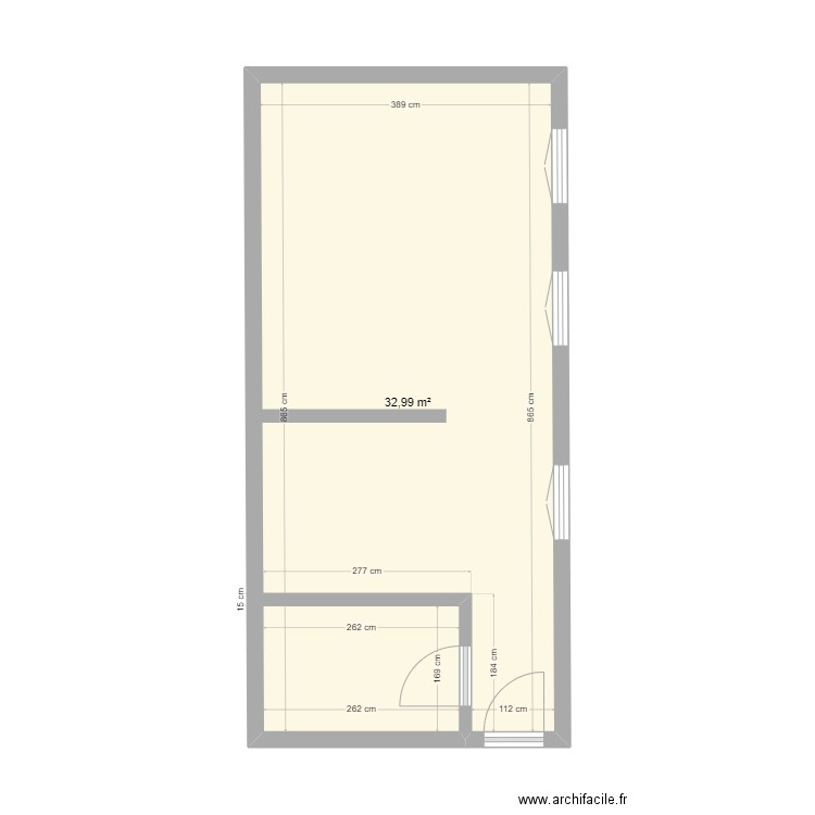 LAGOMANZINI HERVE. Plan de 1 pièce et 33 m2