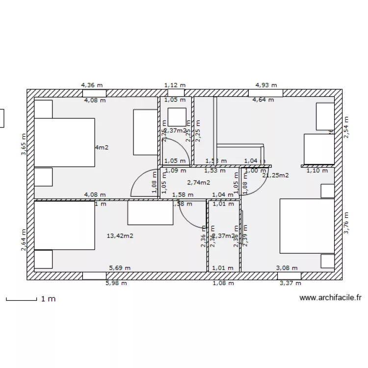 Maison etage. Plan de Maison etage. Plan de