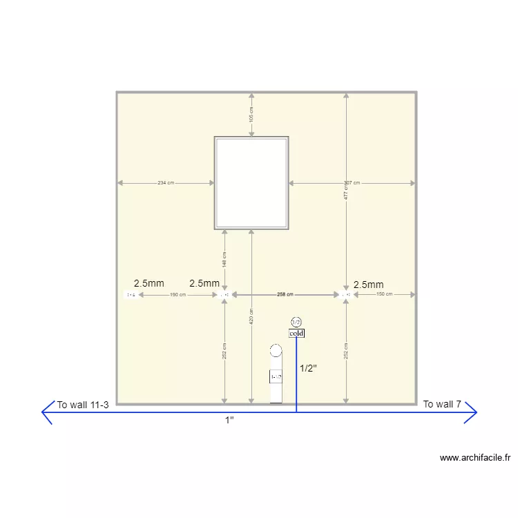 wall 9 3 cabinet and piping X 3. Plan de 