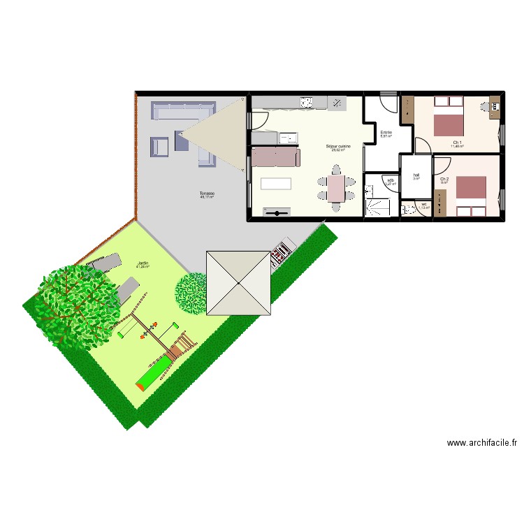 CHAMPETIER. Plan de 0 pièce et 0 m2