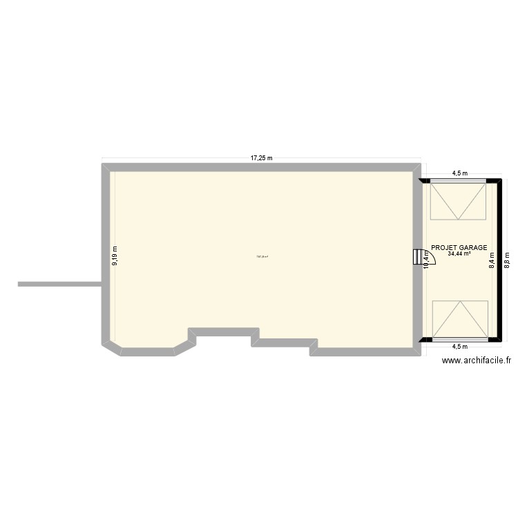 essai sdb. Plan de 2 pièces et 186 m2