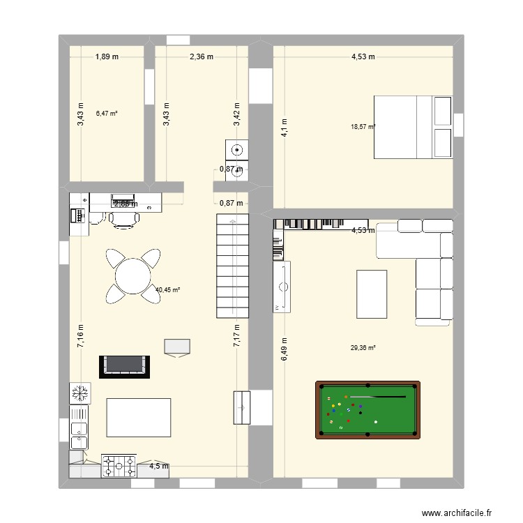 Chalet 3.0. Plan de 4 pièces et 95 m2