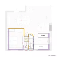 plan SDB sans le fond Douche 85 et dimensions reelles