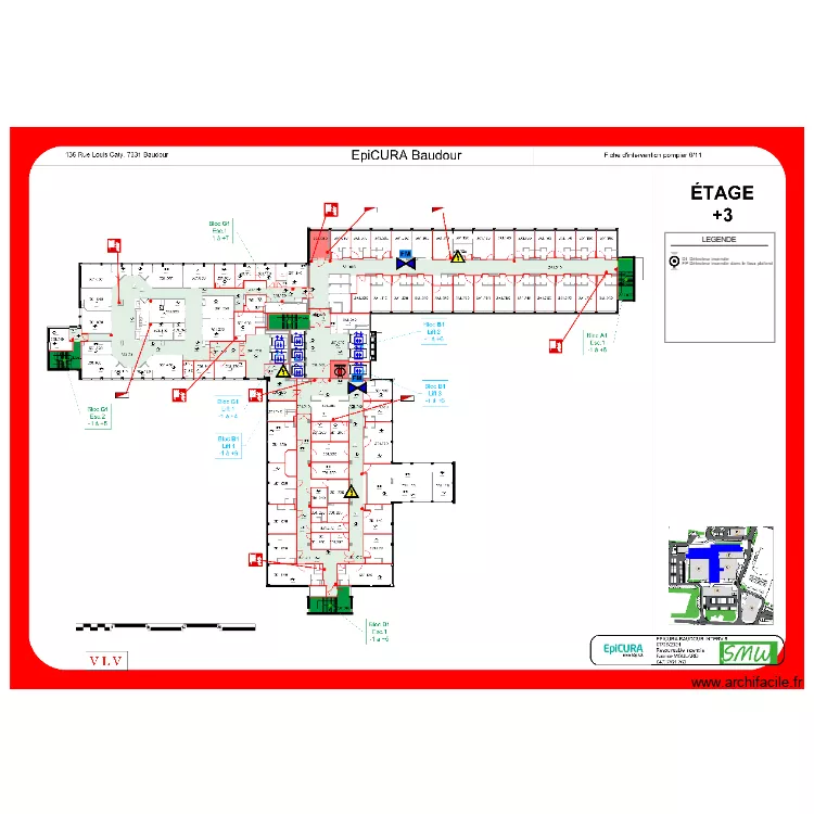 ETAGE +3 epicura baudour. Plan de 
