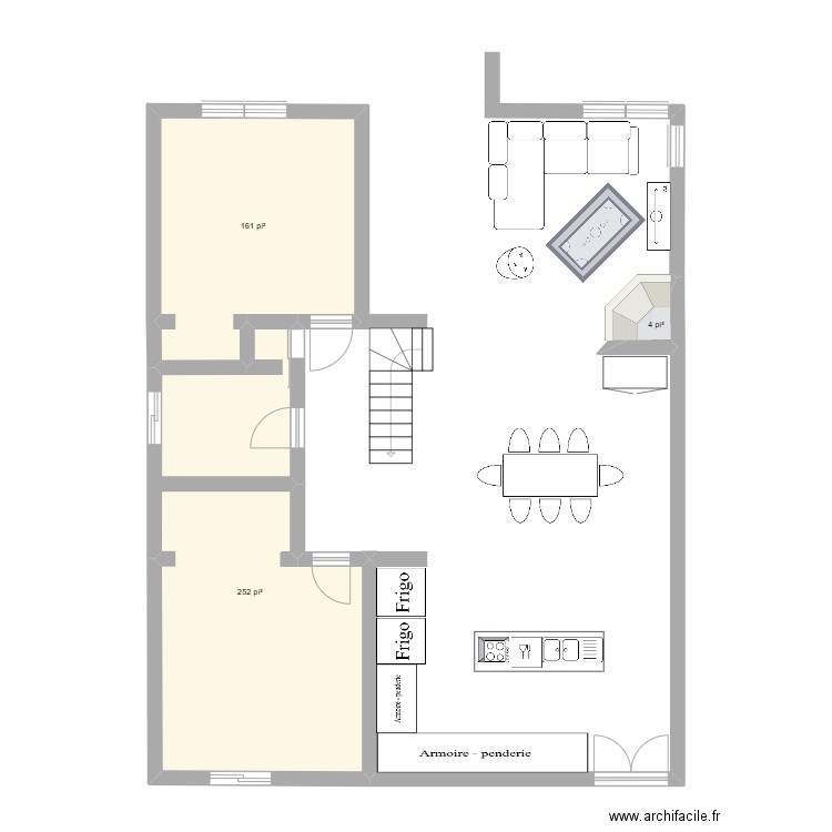 agrandissement 631. Plan de 3 pièces et 39 m2