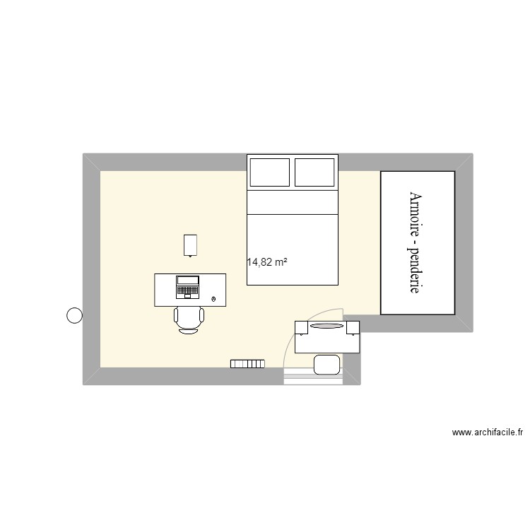 chambre . Plan de 0 pièce et 0 m2