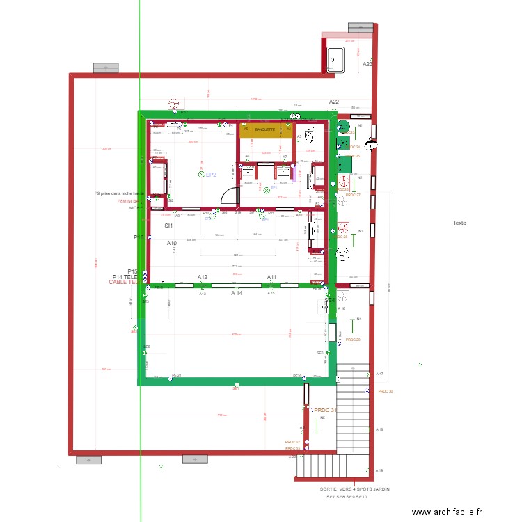 MODIFICATIONS MAISON  ELECTRICITE 11. Plan de 0 pièce et 0 m2