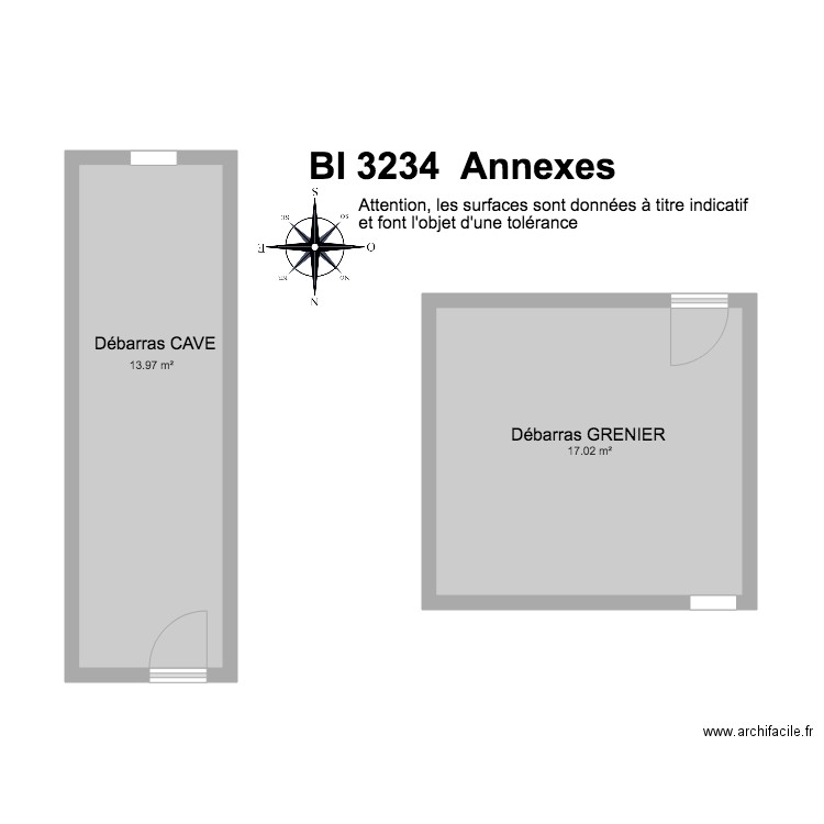 BI 3234 Annexes Cave. Plan de 0 pièce et 0 m2