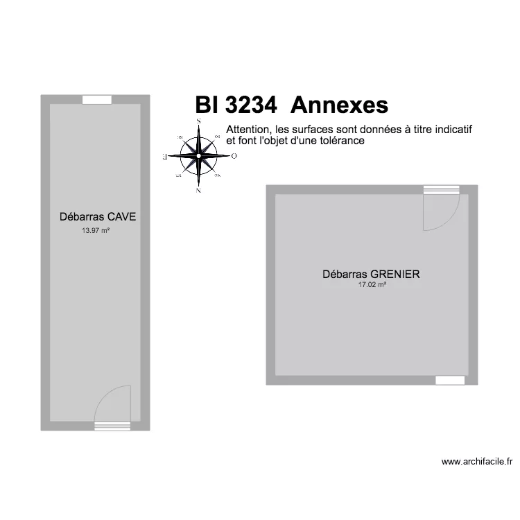 BI 3234 Annexes Cave. Plan de BI 3234 Annexes Cave. Plan de