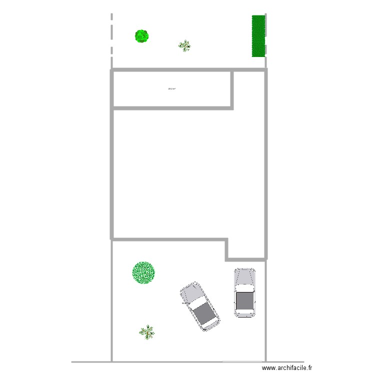 plan de masse projeté. Plan de 0 pièce et 0 m2