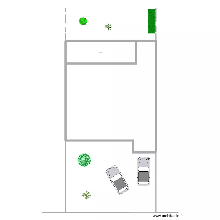 plan de masse projet&eacute;. Plan de 