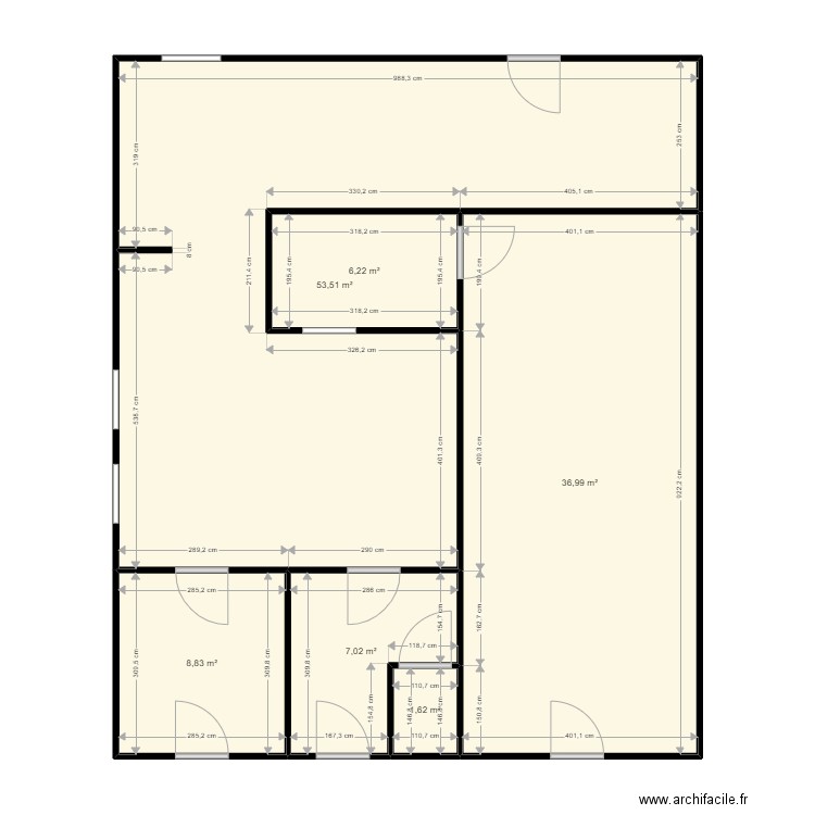 labo panneaux. Plan de 6 pièces et 114 m2