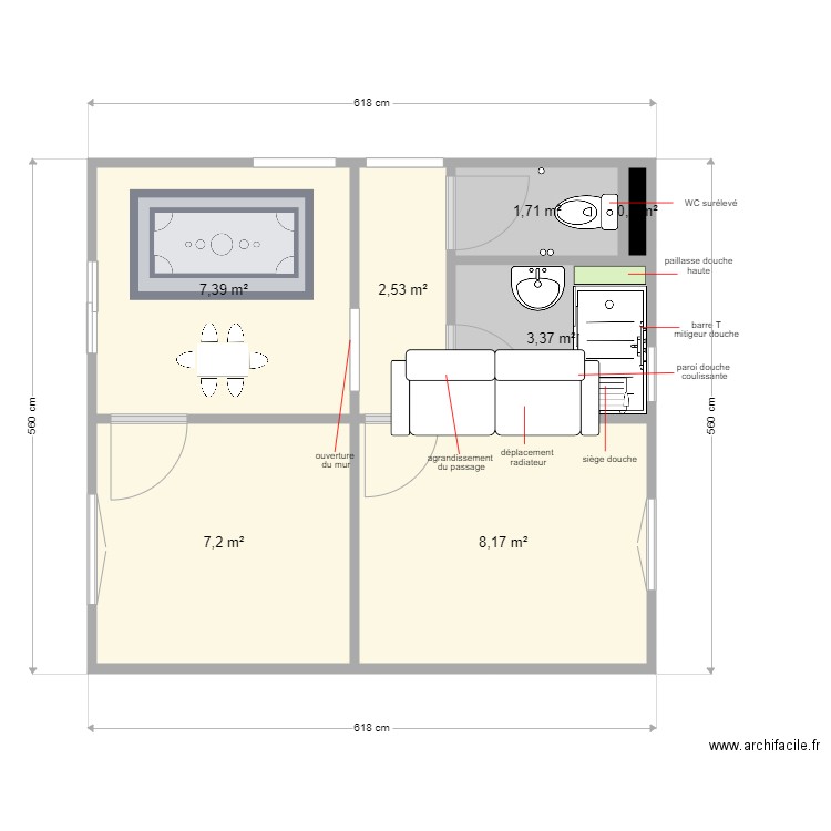 mitout. Plan de 0 pièce et 0 m2