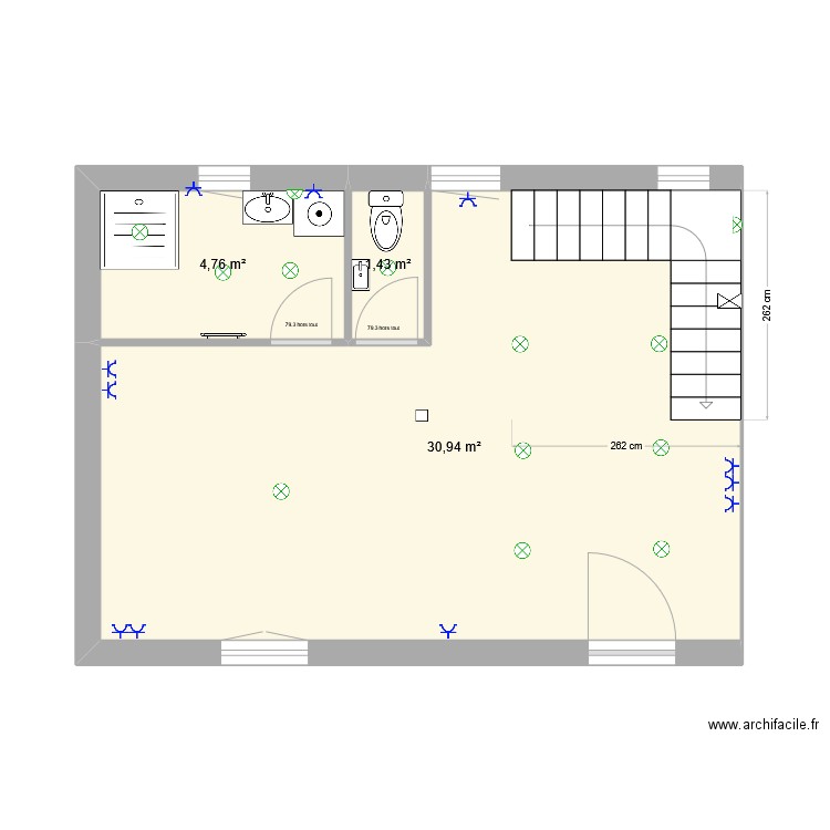 plan extension alix. Plan de 6 pièces et 79 m2