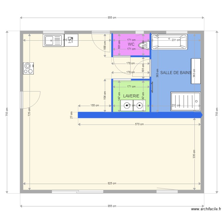 RDC . Plan de 0 pièce et 0 m2