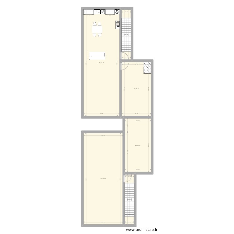 appart Mas Thibert. Plan de 6 pièces et 162 m2