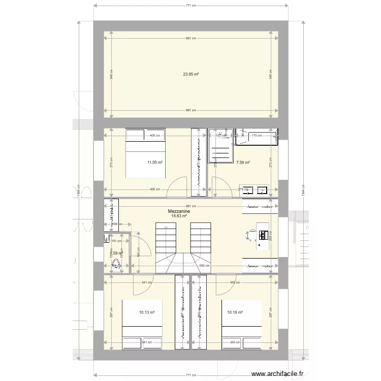 Maison 3. Plan de 