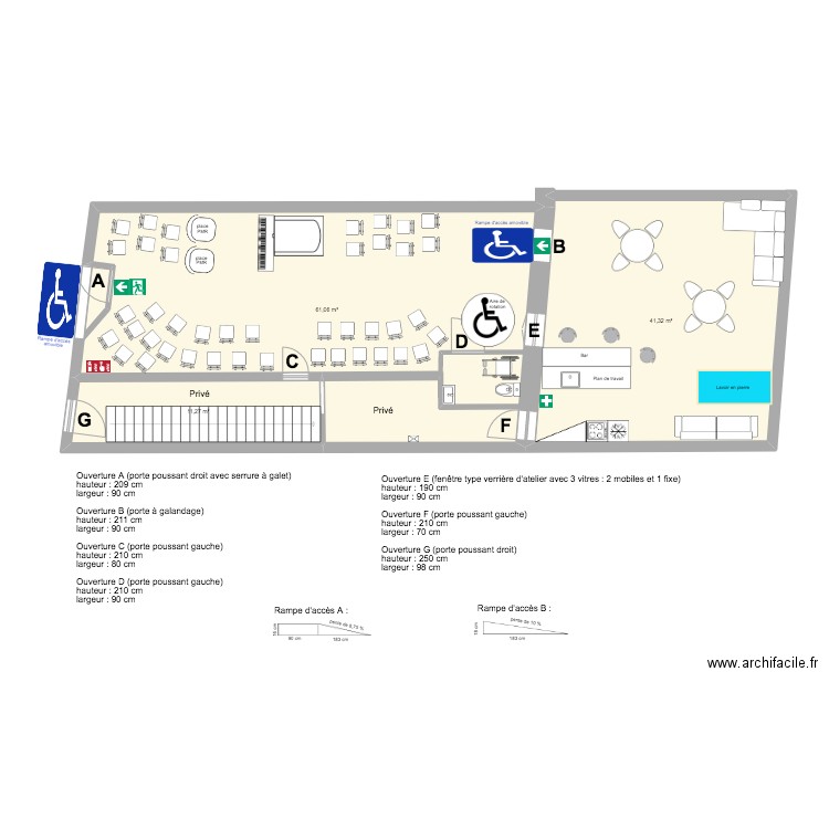 La Laverie sécurité (notice 3b). Plan de 3 pièces et 114 m2