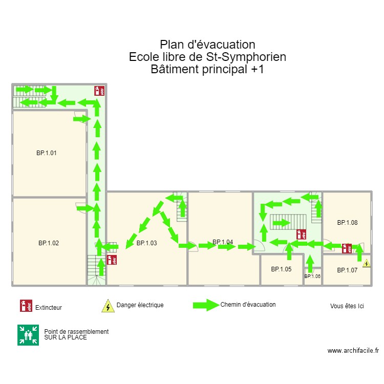 principal St Symphorien 1. Plan de 10 pièces et 273 m2