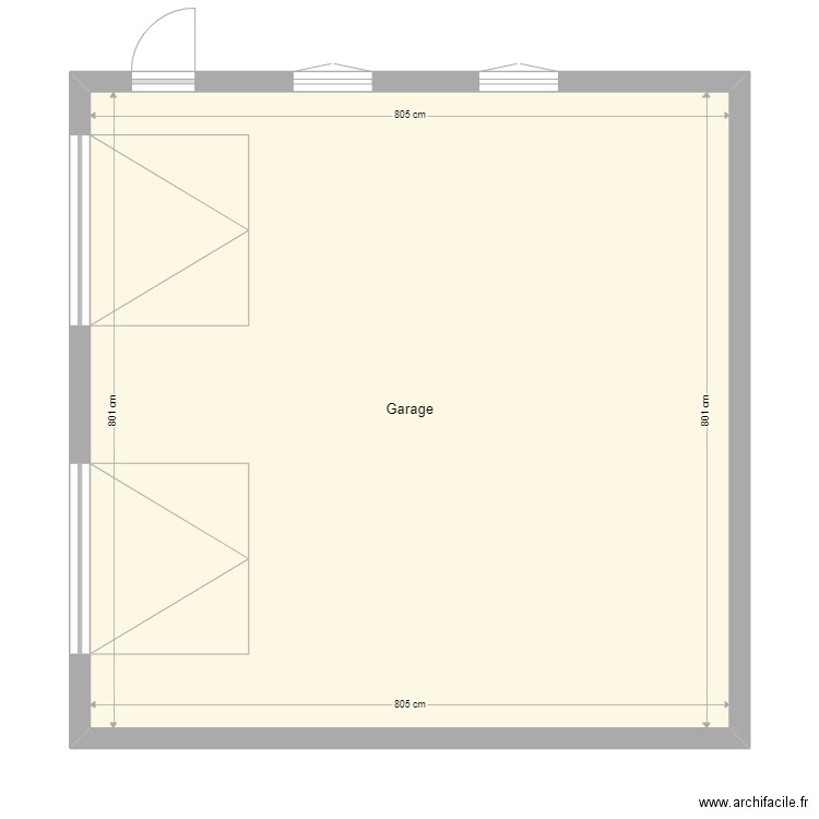 GARAGE. Plan de 1 pièce et 64 m2