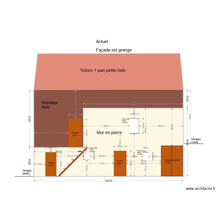 Plan grange après. Plan de 0 pièce et 0 m2