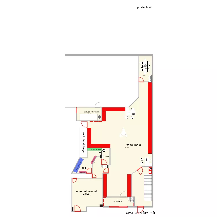 showroom v6. Plan de 