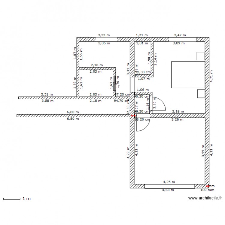 dolomieu. Plan de 0 pièce et 0 m2