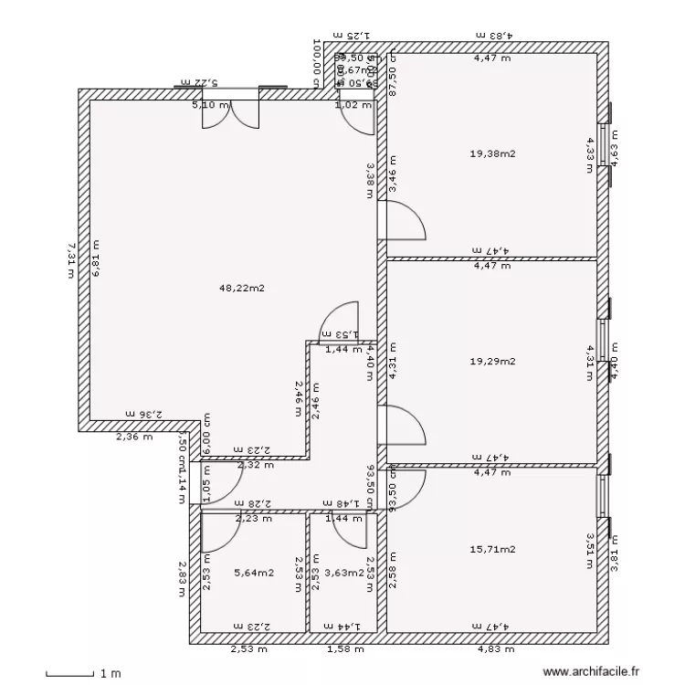 appartement 1° etage D. Plan de appartement 1° etage D. Plan de