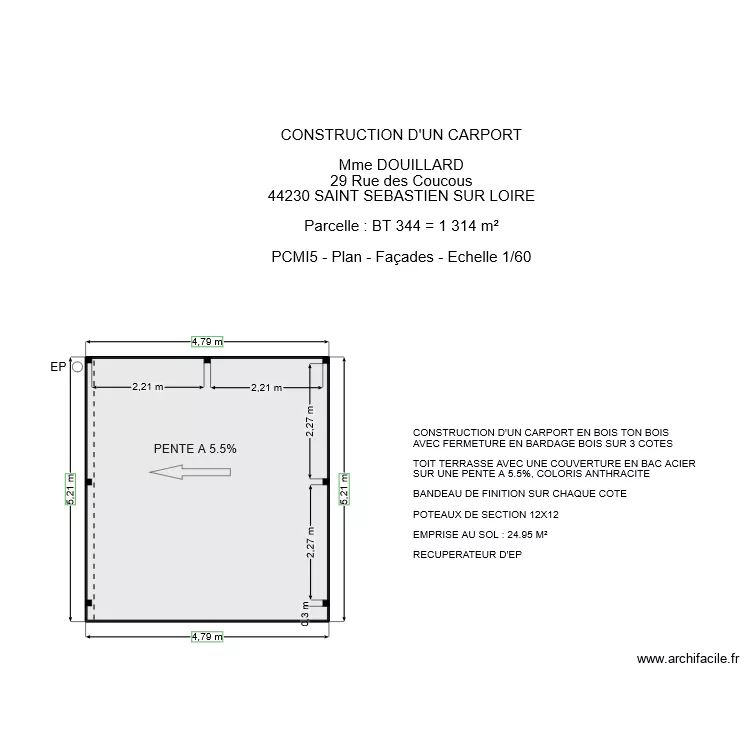 PCMI5 2 DOUILLARD. Plan de 