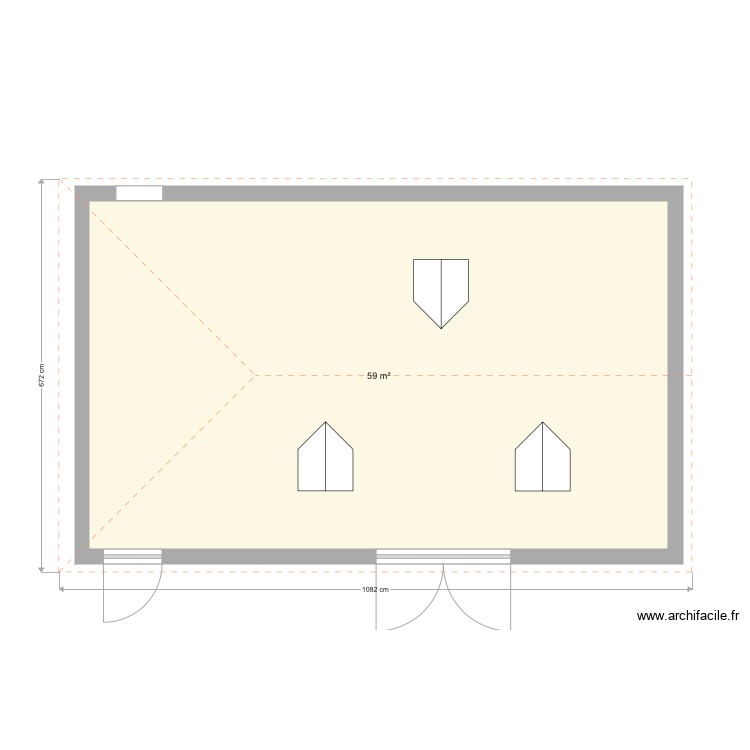 Grange Anguneau Existant. Plan de 0 pièce et 0 m2