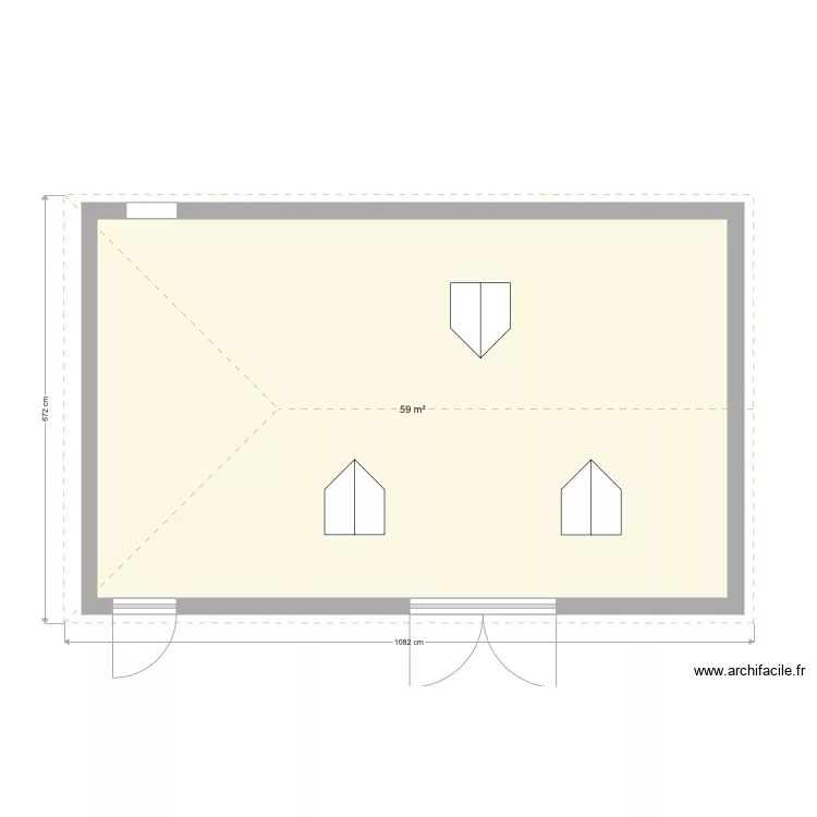 Grange Anguneau Existant. Plan de 