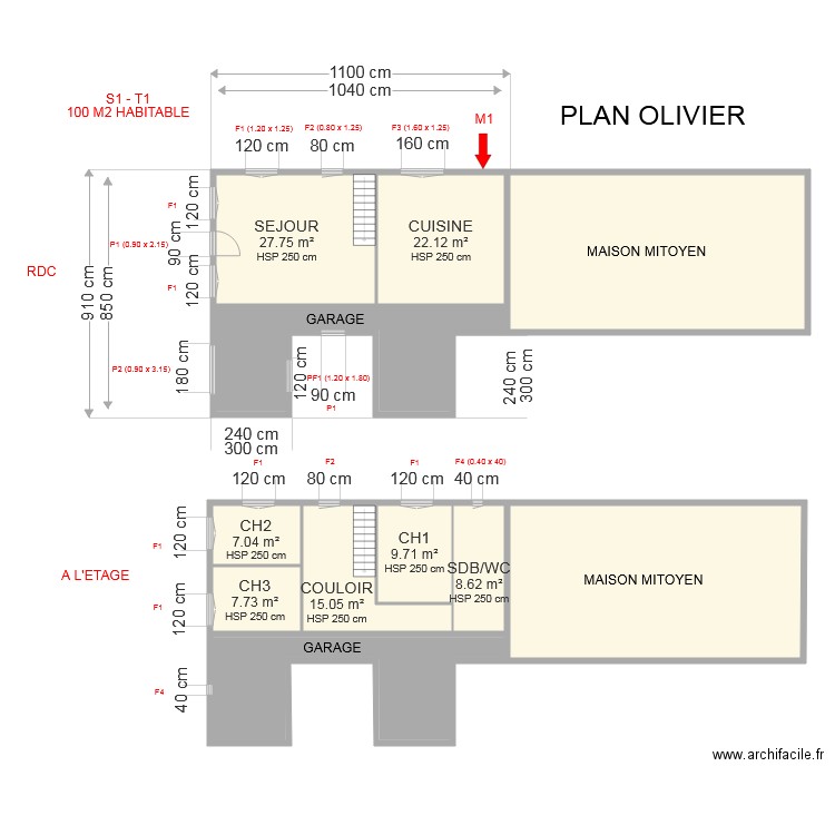 PLAN OLIVIER. Plan de 0 pièce et 0 m2