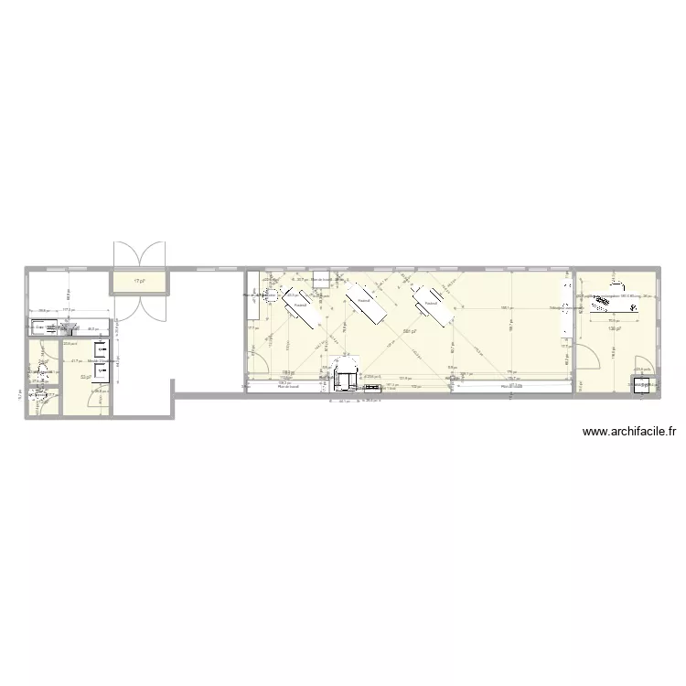 local zero avec amenagements. Plan de 