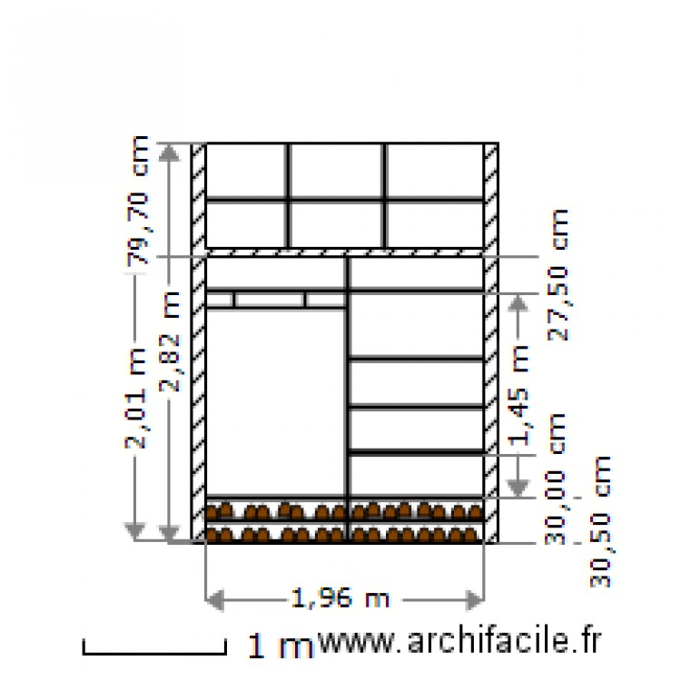 Placard chambre 2. Plan de 0 pièce et 0 m2