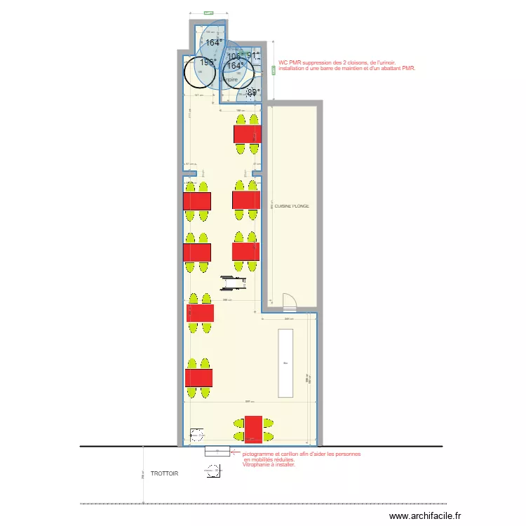 caf&eacute; brasserie MB travaux. Plan de 0 pièce et 0 m2