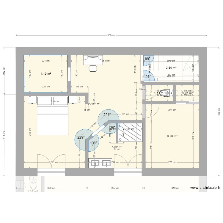 PLAN ETAGE 2. Plan de 14 pièces et 137 m2