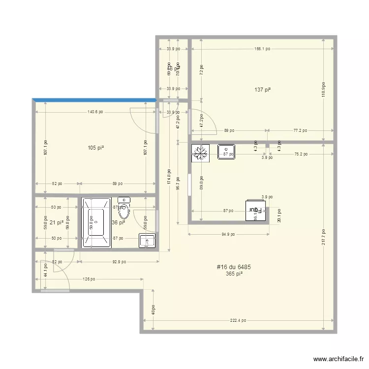 6485 App16 pour prendre des mesures. Plan de 