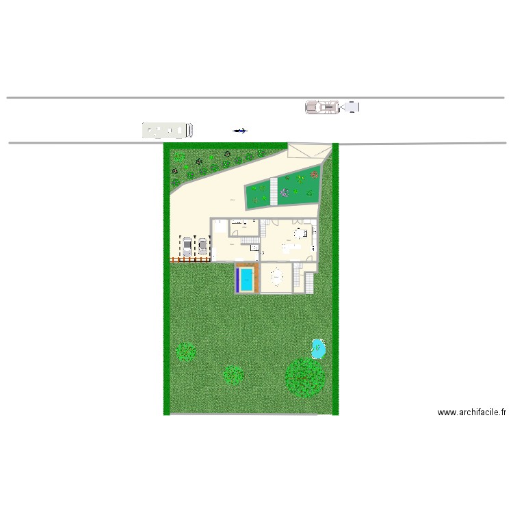 maison archi rdz. Plan de 0 pièce et 0 m2